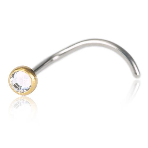 Golden Bezel Crystal Nose 3mm